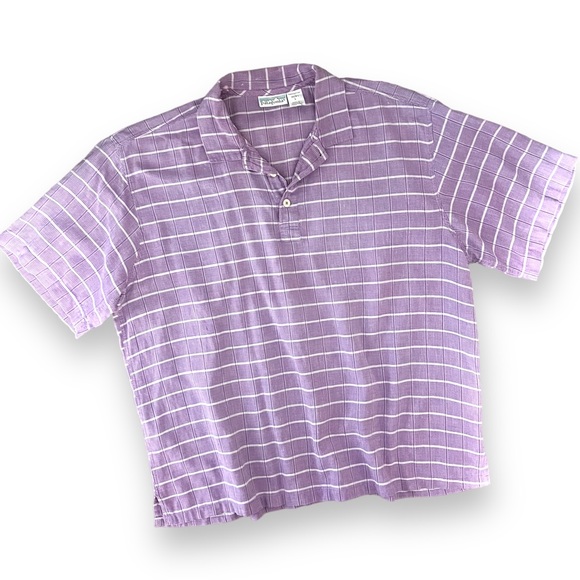 Patagonia Other - *SOLD* Patagonia Vintage Purple Plaid Short Sleeve Polo Shirt